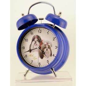 Shih Tzu Hand Painted Vintage Style Alarm Clock